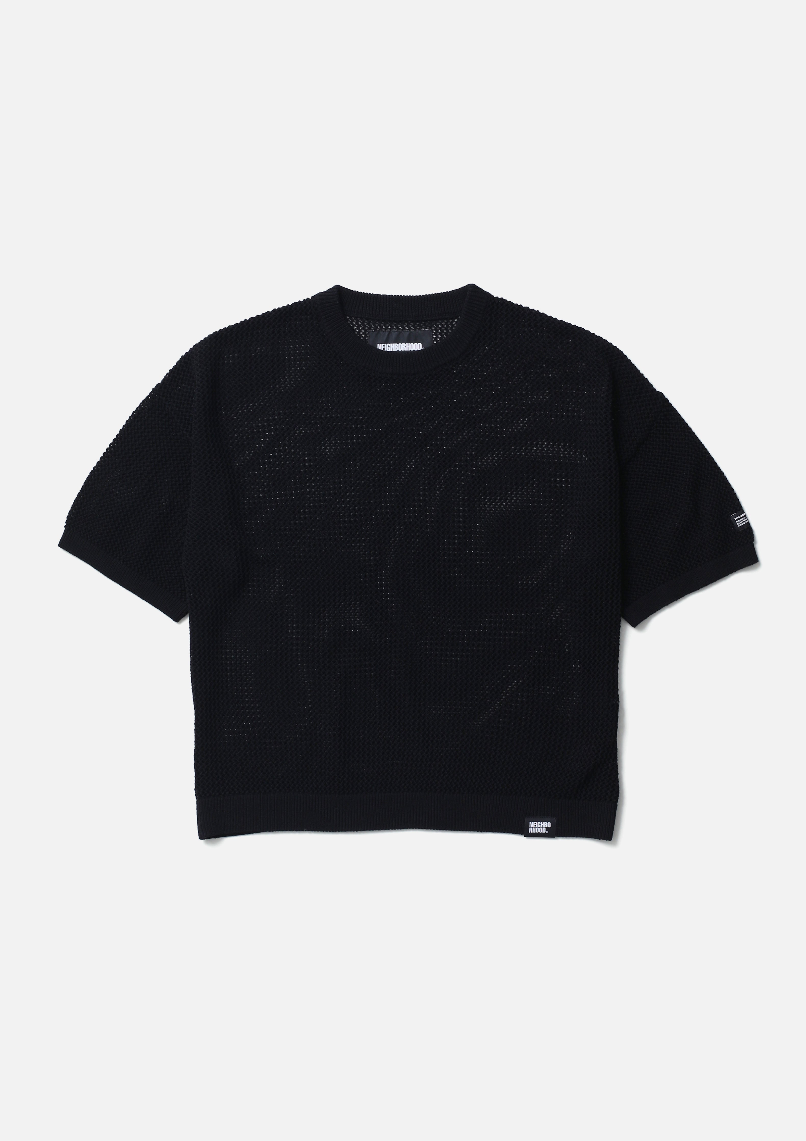 Mesh Knit Ss - BLACK