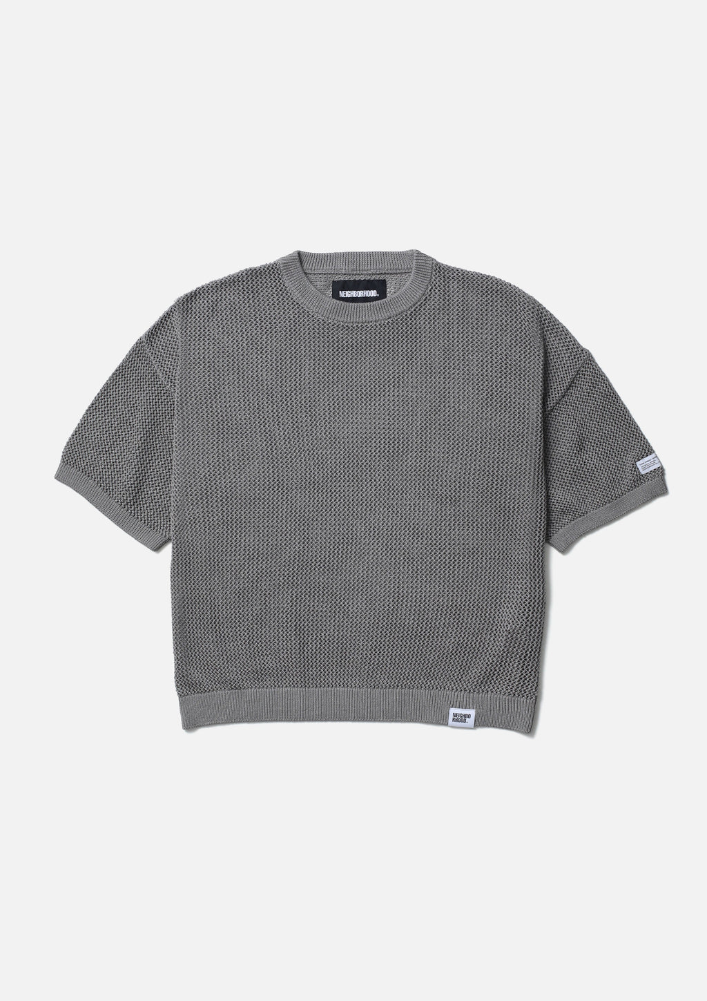 Mesh Knit Ss - GRAY
