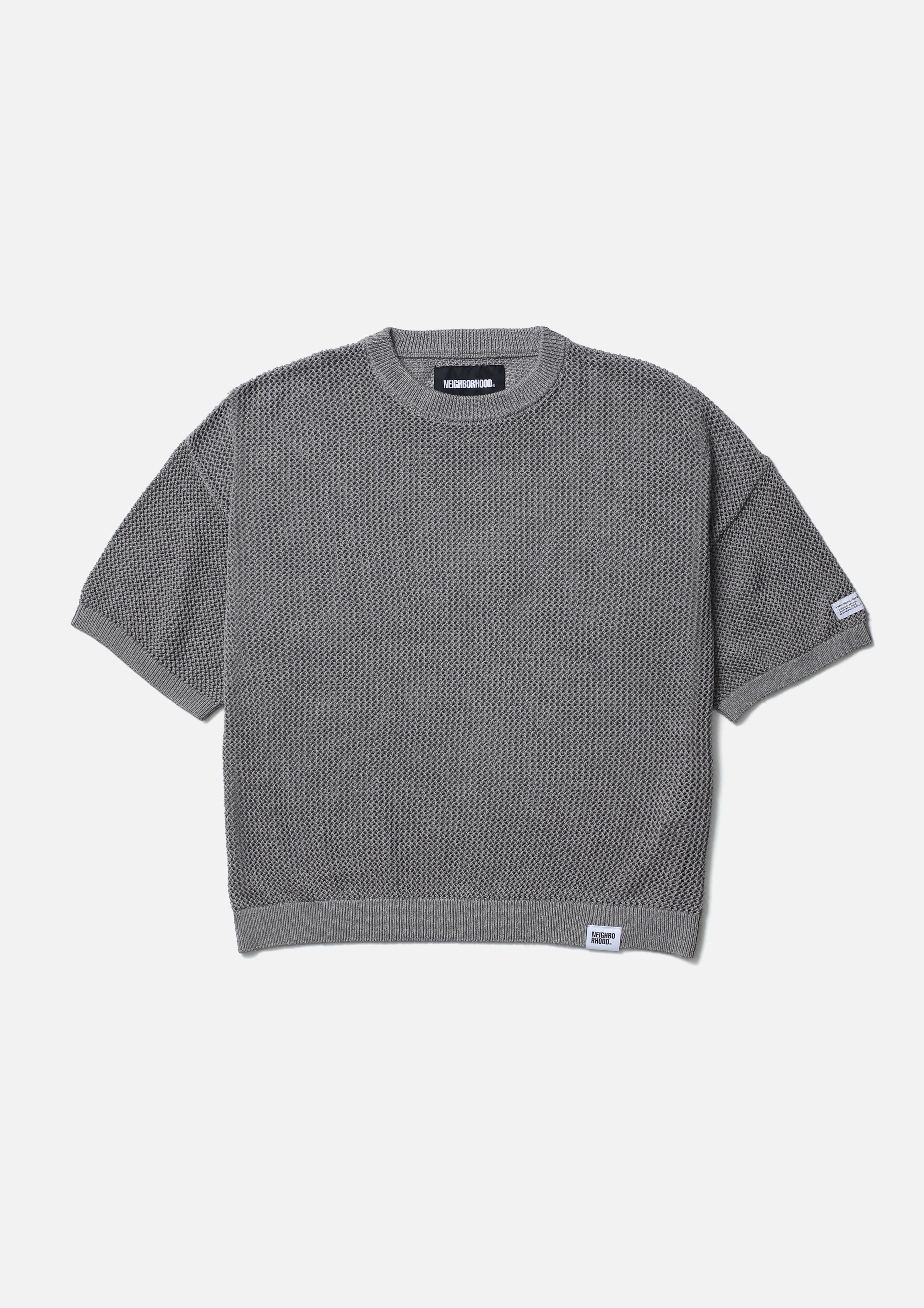 Mesh Knit Ss - GRAY