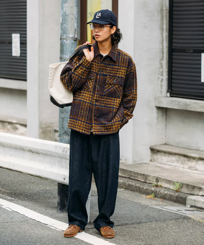 Poly Tweed CPO Check Shirt Jacket