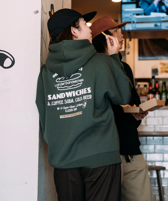 LANDER SANDWICHES×FREAK'S STORE/LANDER Limited Big Silhouette Back Print Sweat Hoodie 【Limited Release】