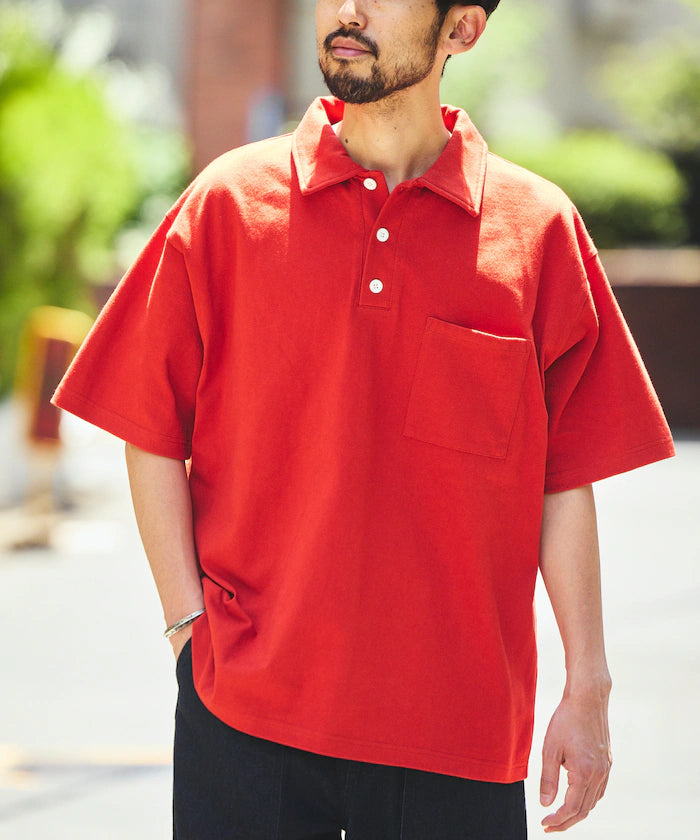 HEAVY WEIGHT/Heavyweight Short Sleeve Polo Shirt/T-Shirt/10.5 ounces