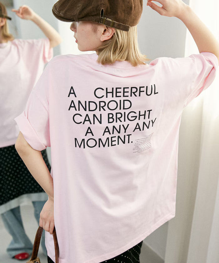 LOVE POP STUDIO CHEERFUL Typography T-Shirt Limited Edition