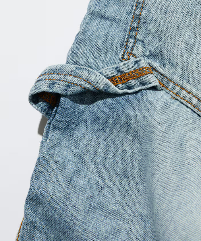 French Linen Denim Painter Shorts