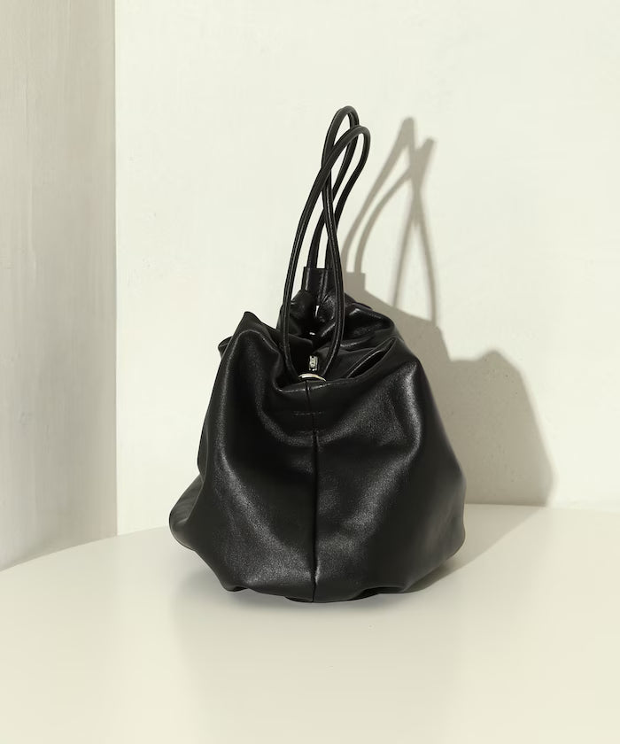 Leather 3WAY Kinchaku Bag / Cowhide / Water-resistant Leather