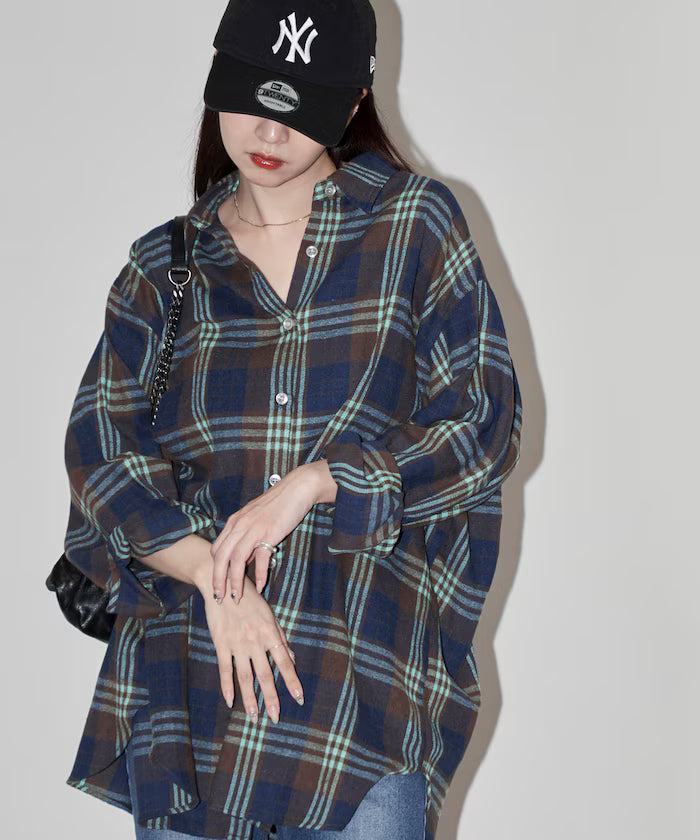 Oversized Check Shirt Limited Release - Brown
