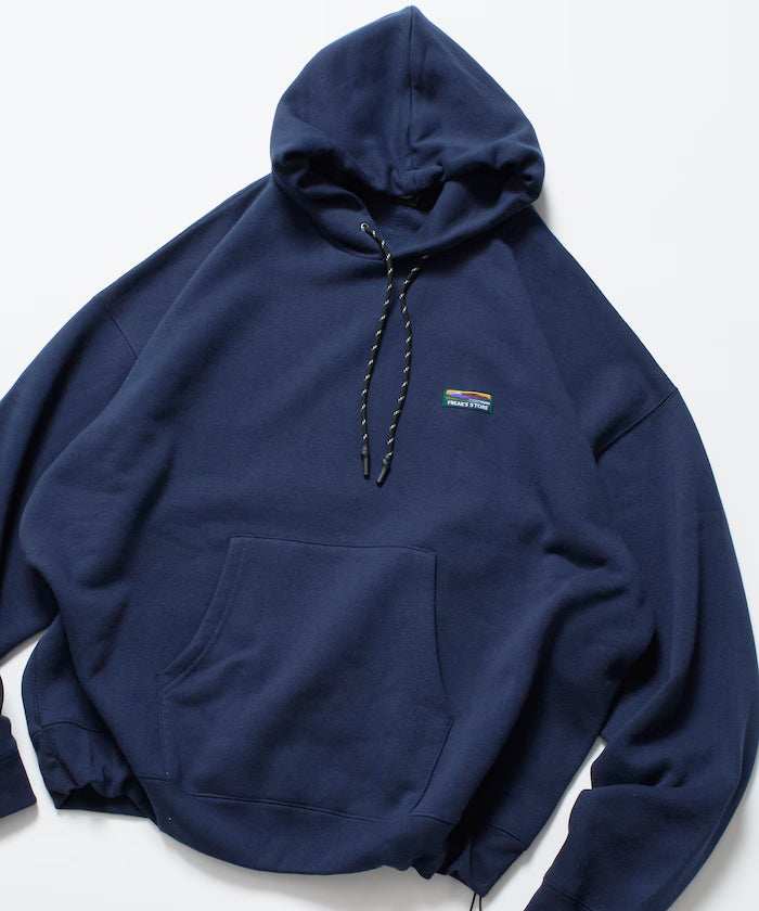Big silhouette one-point logo pullover hoodie/hem cord/back brushed 【limited edition】