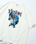 MARVEL/Venom Crew Neck T-Shirt / Static Electric Flock Processing - White