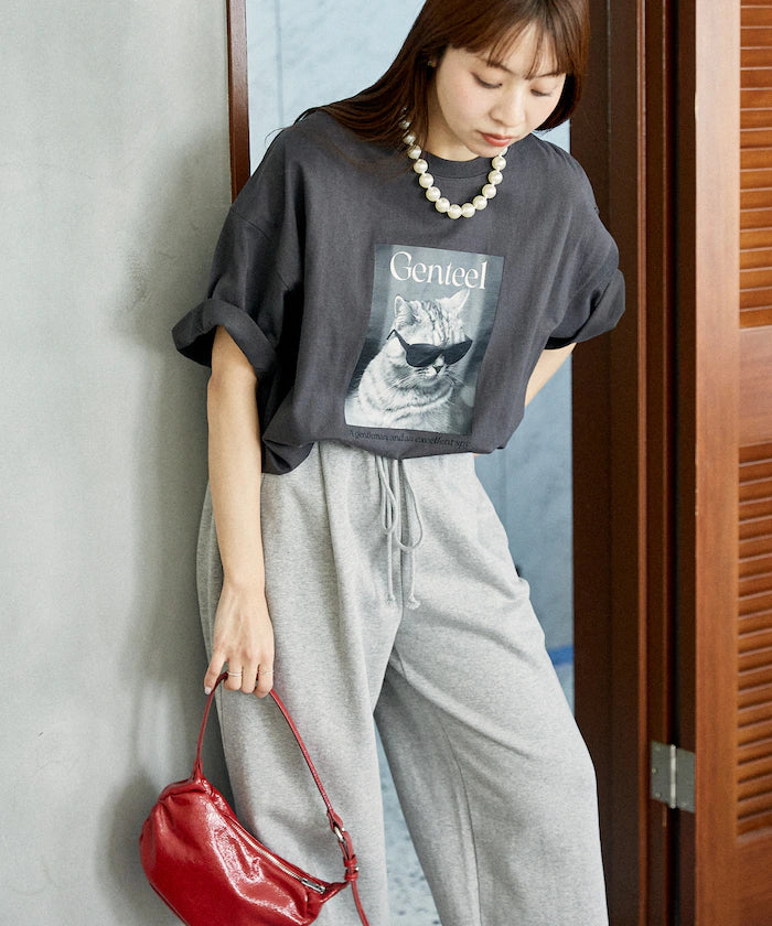 "Genteel" Cat Animal Print T-Shirt Limited Edition