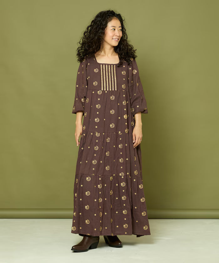 Lame Embroidered Moon & Star Dress