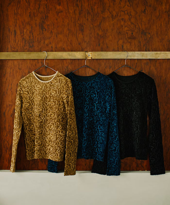 Mesh Velour Top