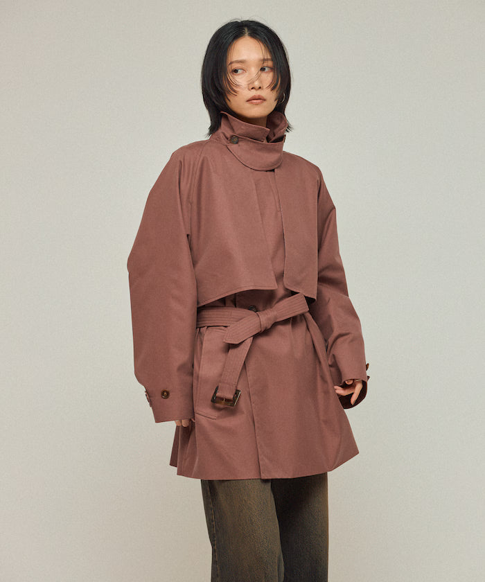 Mid-length T/C Chambray Trench Coat