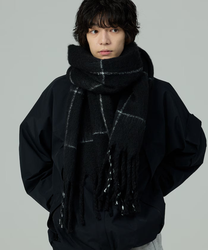 Window Pen Check Pattern Volume Scarf