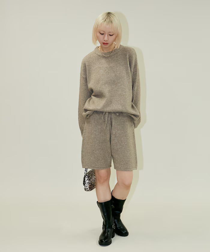Knit Top Short Pants Set Up Limited Edition