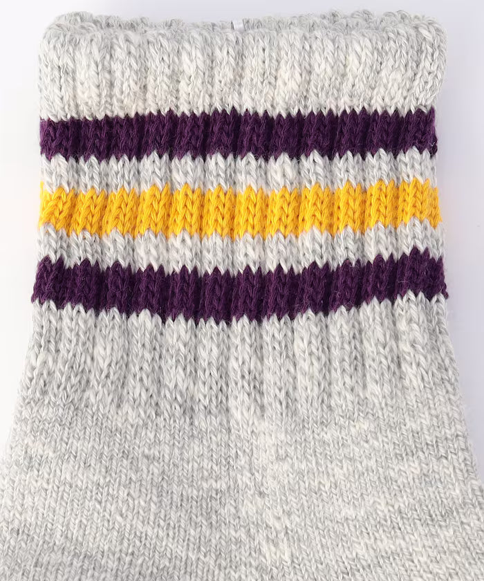 Custom Slub 3-Line Quarter Socks (Fits 25.0-27.0cm)