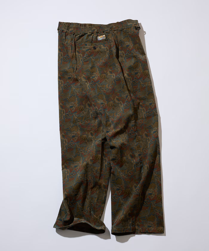 Wide Straight Silhouette All-Over Print Light Corduroy Easy Pants [Compatible with Set Up] - Print/Pattern