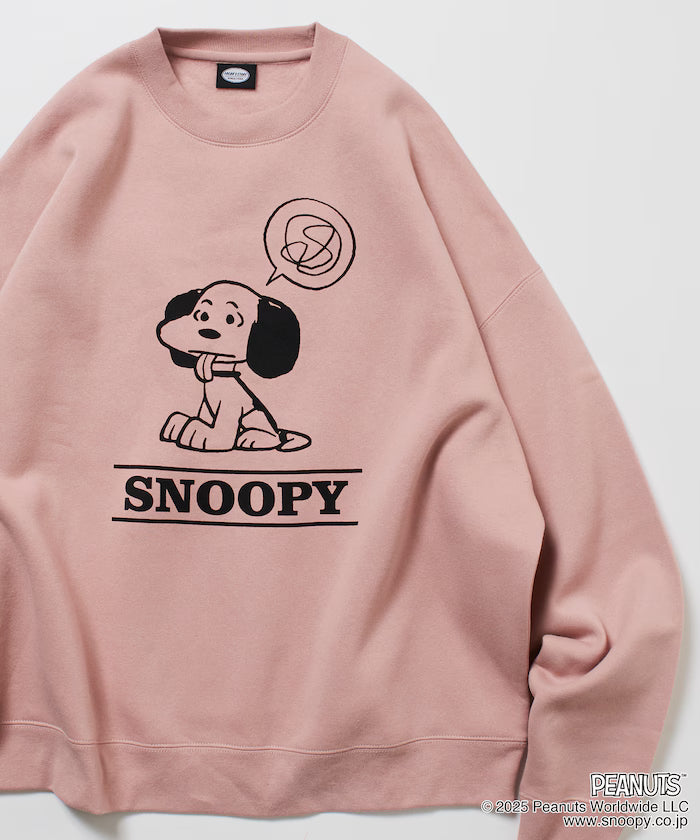 PEANUTS/Peanuts Exclusive Front Print Crew Neck Sweat/Shibe 【Limited Edition】 - Pink