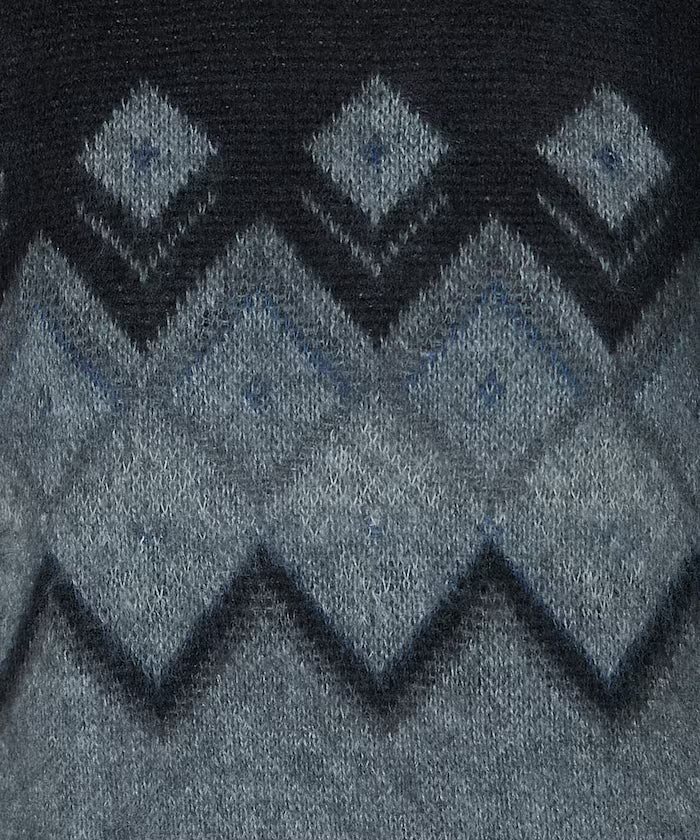 Jacquard Mohair Touch Knit Pullover Limited Edition