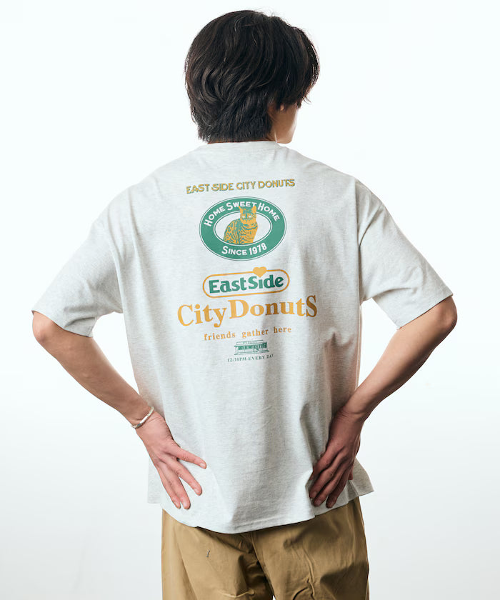 Big Silhouette Back Print Crew Neck T-Shirt / City Dounuts CAT [Limited Edition]