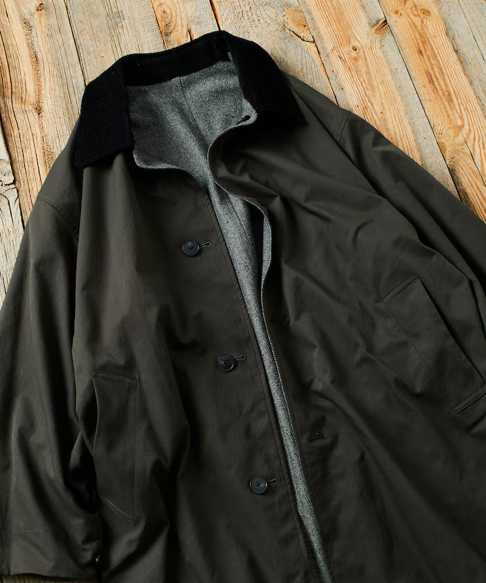 Big Silhouette Corduroy Color Reversible Sten Color Coat [Limited Release]