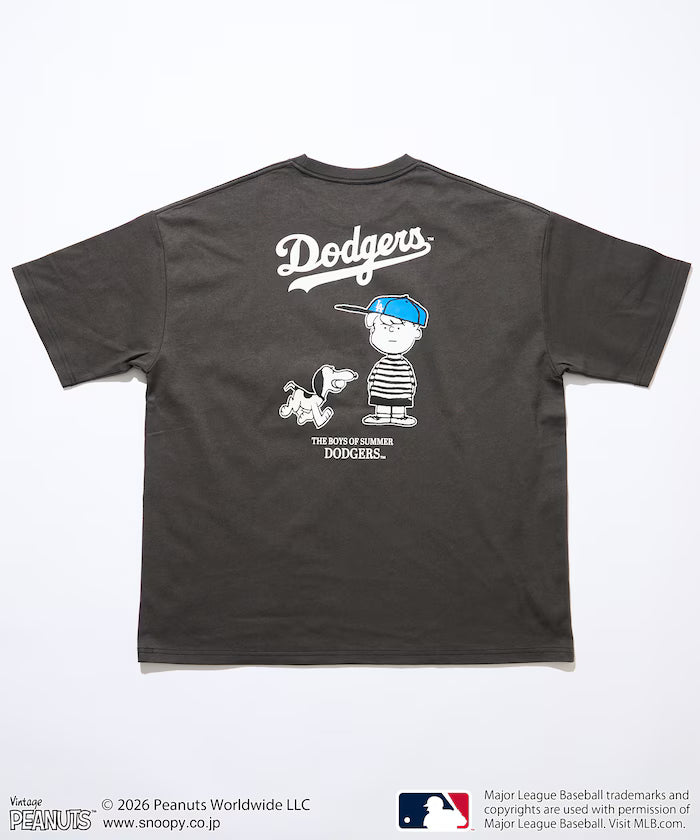 PEANUTS×MLB Exclusive Big Silhouette Back Print T-Shirt / DODGERS 【Limited Edition】