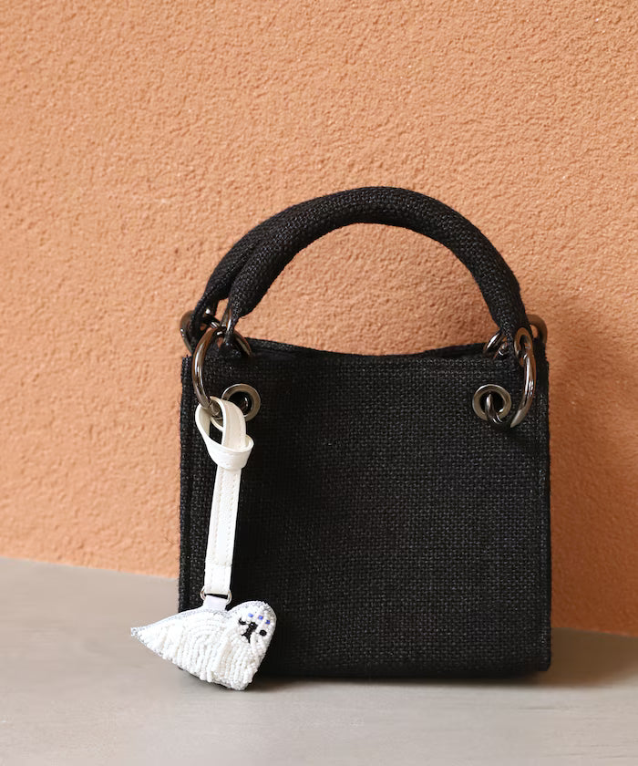 Animal Charm Handbag - Black