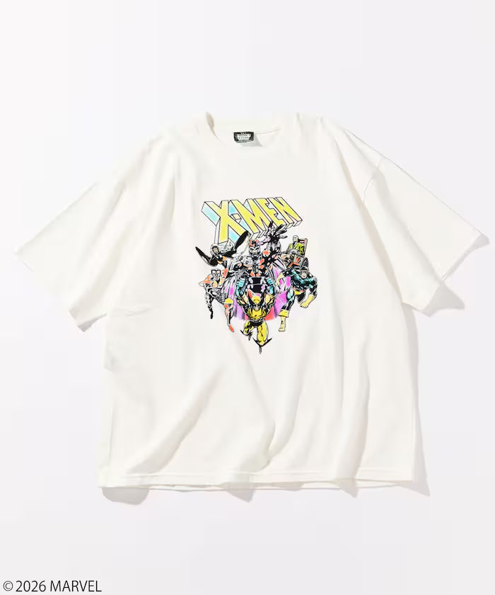 MARVEL/X-MEN Crew Neck T-Shirt / Static Flokki Processing