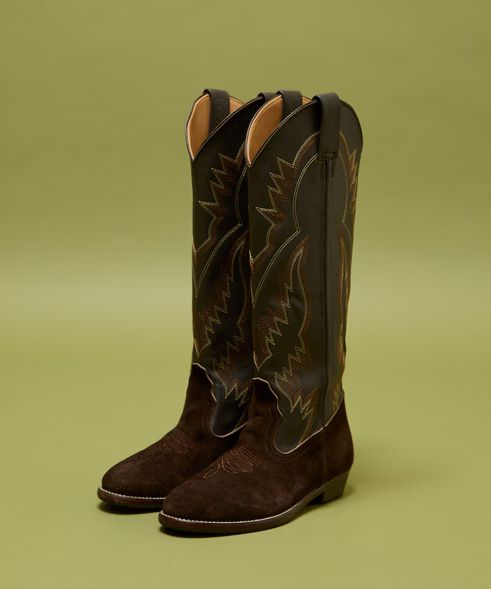 Long western boots/real leather long western boots