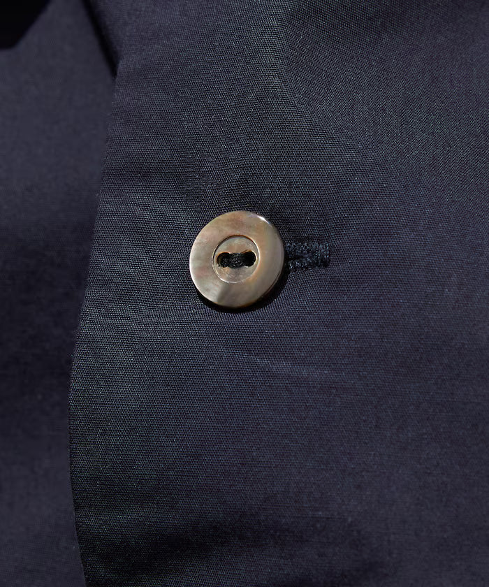 Magazine Pocket Broadcloth Open Collar Shirt