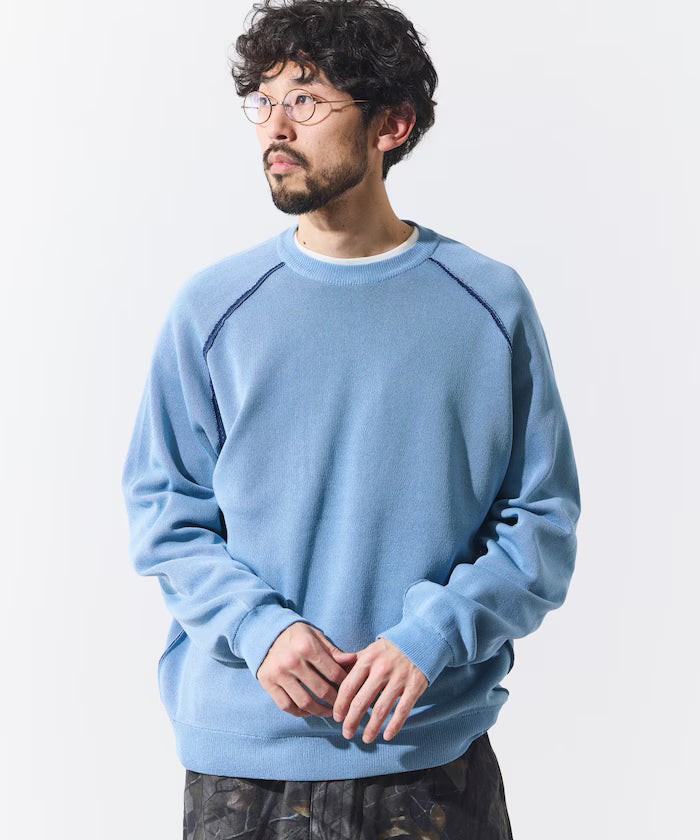 Cool Touch W Face Color Block Crew Neck Knit
