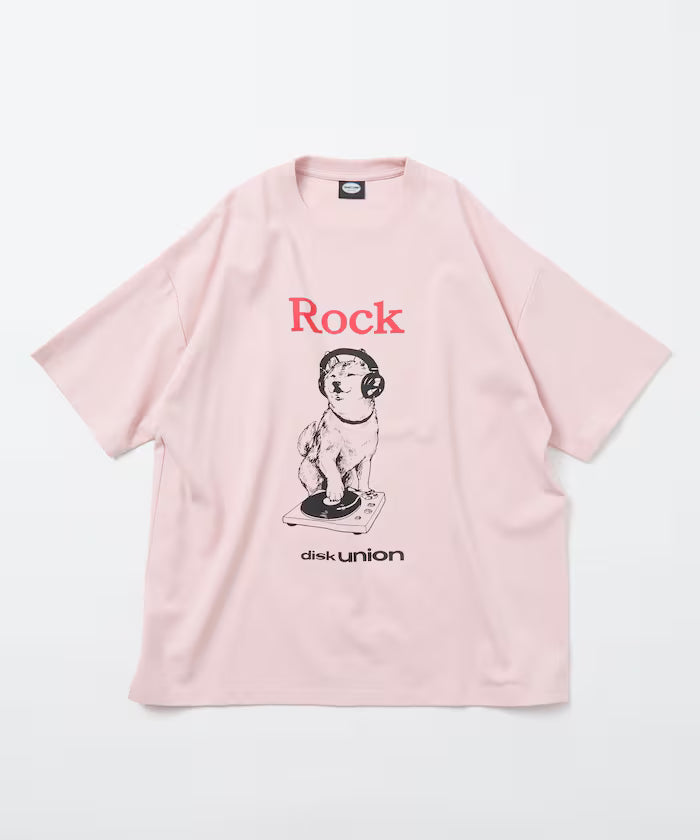 Limited Edition diskunion×FREAK'S STORE Collaboration Shiba Inu Big Silhouette Print Crew Neck T-Shirt