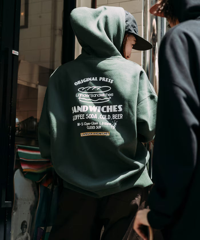 LANDER SANDWICHES×FREAK'S STORE/LANDER Limited Big Silhouette Back Print Sweat Hoodie 【Limited Release】