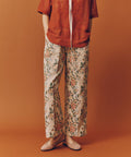 Flower Jacquard Wide Pants - Off-White