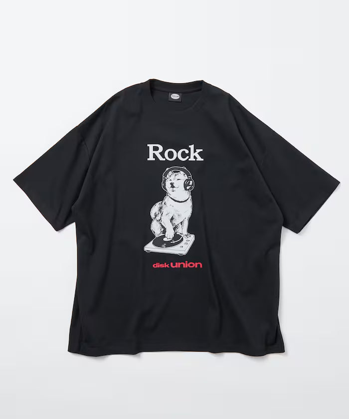 Limited Edition diskunion×FREAK'S STORE Collaboration Shiba Inu Big Silhouette Print Crew Neck T-Shirt