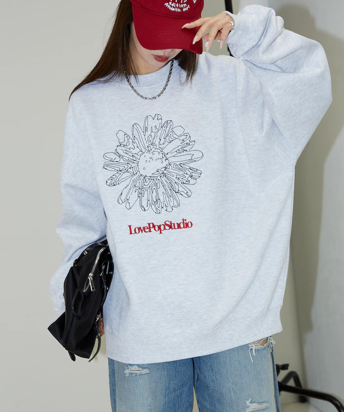 LOVE POP STUDIO FLOWER EMBROIDERY SWEAT【Limited Edition】