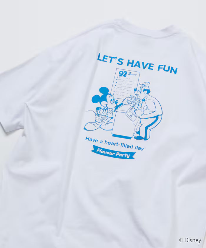 DISNEY Mickey Mouse Exclusive Big Silhouette Back Print T-Shirt / HAVE FUN 【Limited Edition】