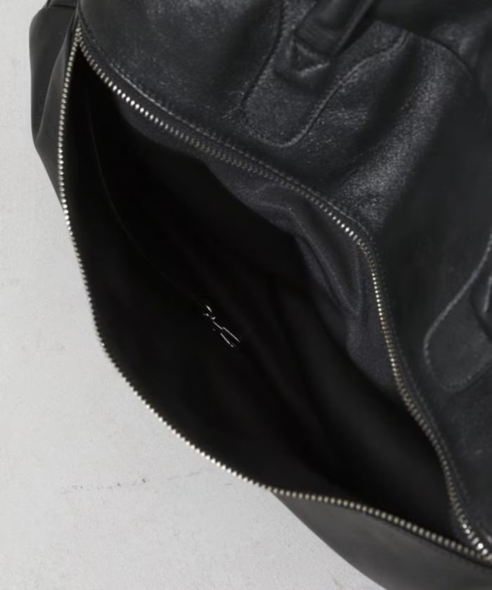Big Leather Boston bag / Leather Boston Bag / Cowhide / Water-repellent Leather