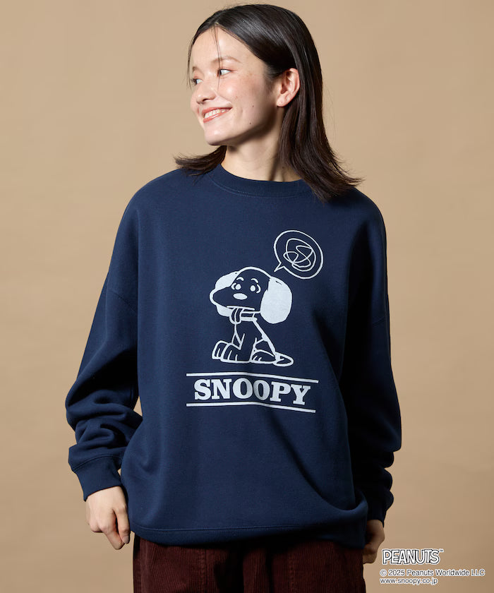 PEANUTS/Peanuts Exclusive Front Print Crew Neck Sweat/Shibe 【Limited Edition】