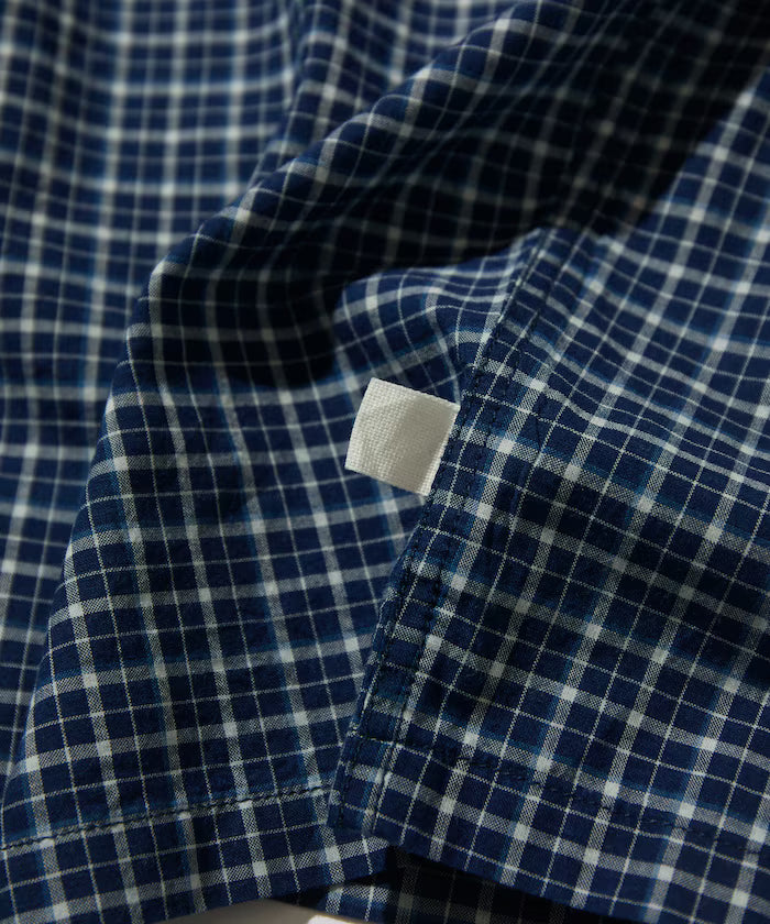 Indigo Madras Check Cropped Easy Pant