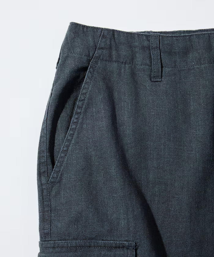 LINEN COTTON EASY CARGO PANTS 【Compatible with Set-Up】