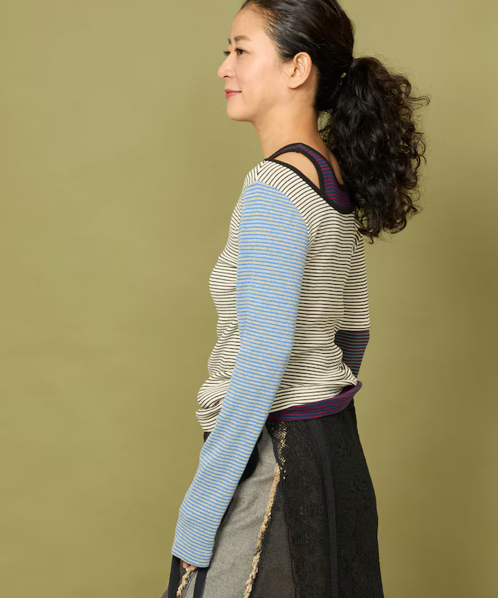 Healthknit Slim Stripe Tank T-Shirt SET