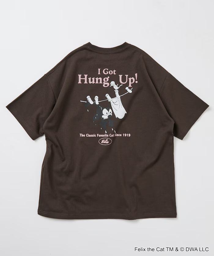 Limited Edition FELIX THE CAT Big Silhouette Back Print Crew Neck T-Shirt