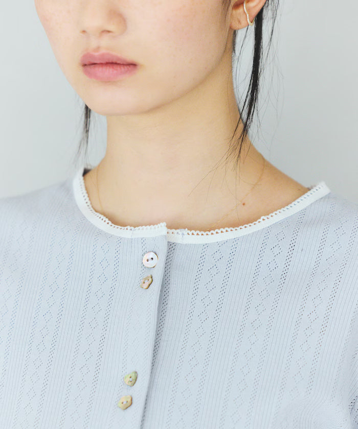 Knitted Cardigan with Variation Buttons