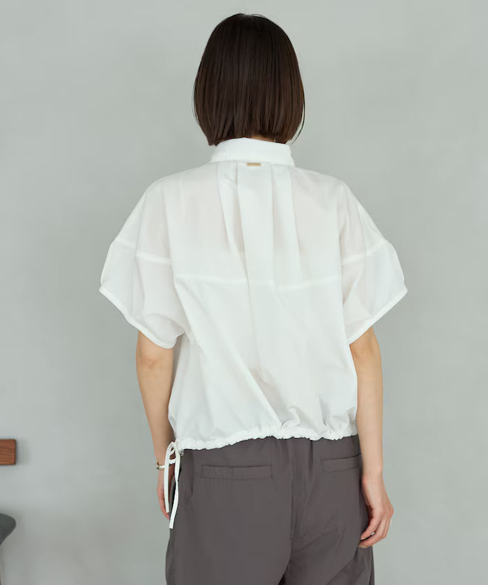 Switch Short Sleeve Hem Code Blouse