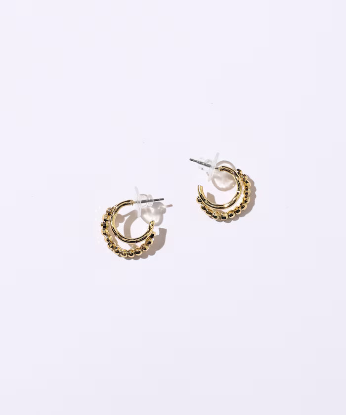 Double Hoop Earrings / For Both Ears