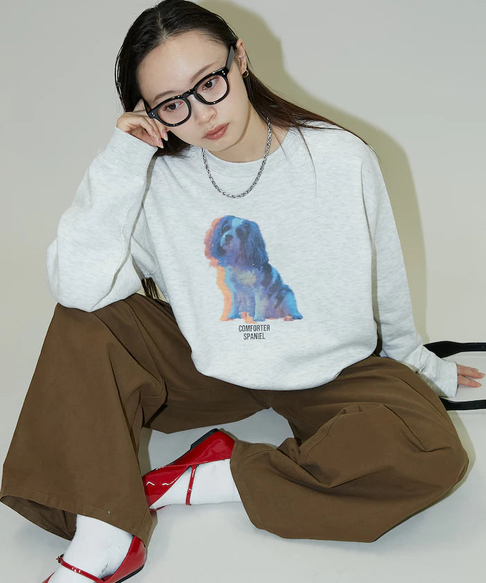 Dog Photo Print Fleece Lined Sweat Pullover Limited Edition