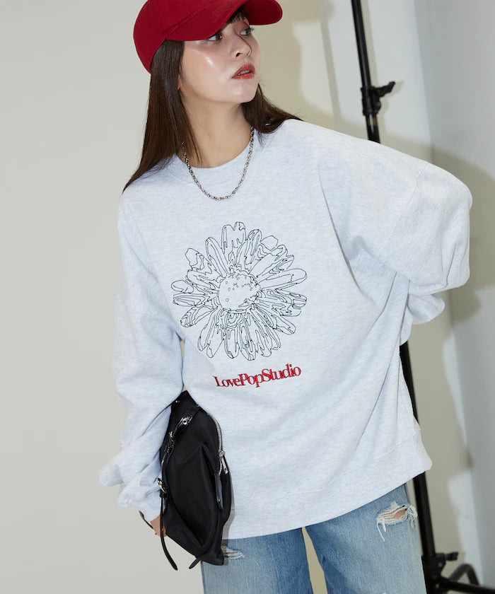 LOVE POP STUDIO FLOWER EMBROIDERY SWEAT【Limited Edition】