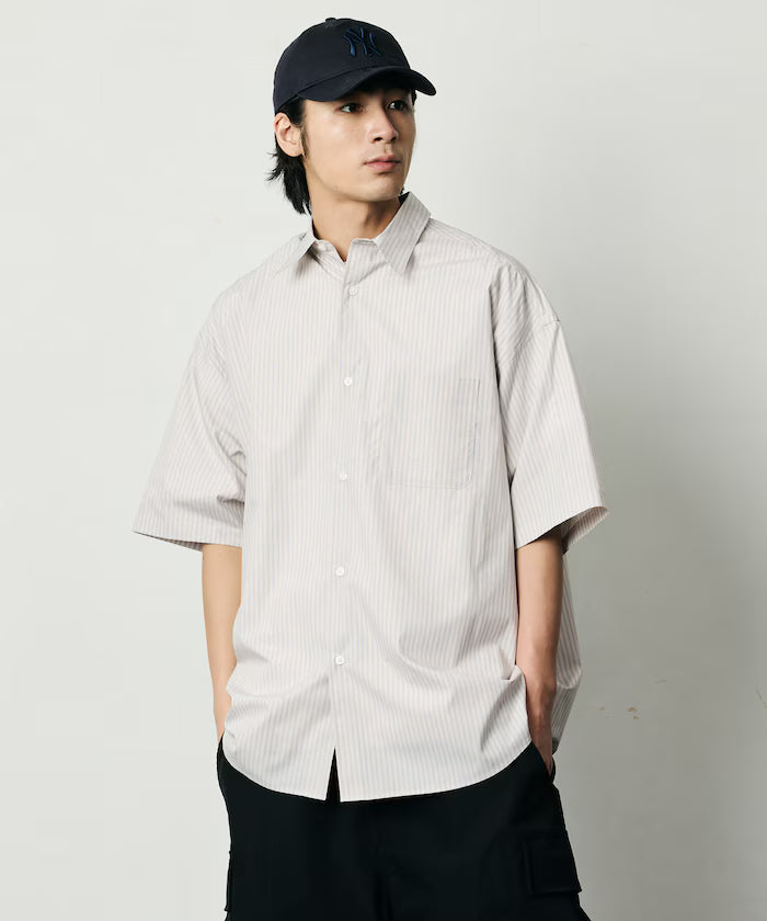 Quick Dry Fabric Wide Silhouette Poly Rip Cross Short Cargo Pants/UV Cut/Quick Dry 【Limited Release】