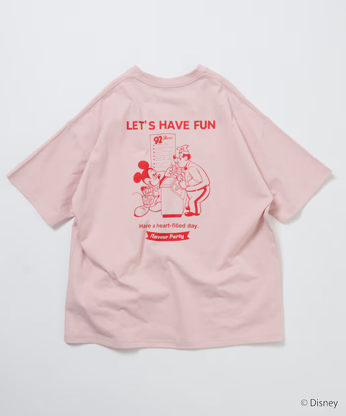 DISNEY Mickey Mouse Exclusive Big Silhouette Back Print T-Shirt / HAVE FUN 【Limited Edition】