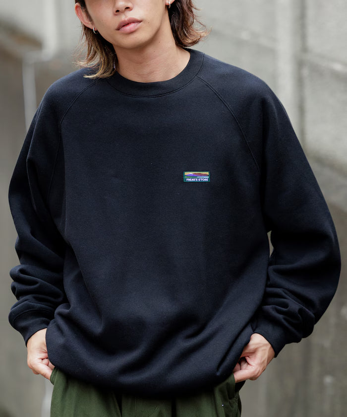 Big Silhouette One Point Logo Raglan Sleeve Spindle Sweatshirt [Limited Edition] - Black